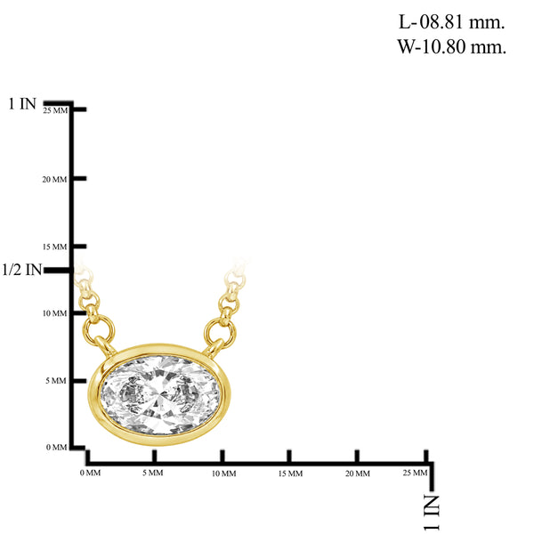 2.00 Carat T.W. Lab Grown Diamond Pendant (8R Rope chain) (Assorted colors)