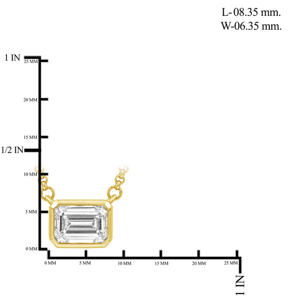 1.00 Carat T.W. Lab Grown Diamond Pendant (8R Rope chain) (Assorted colors)