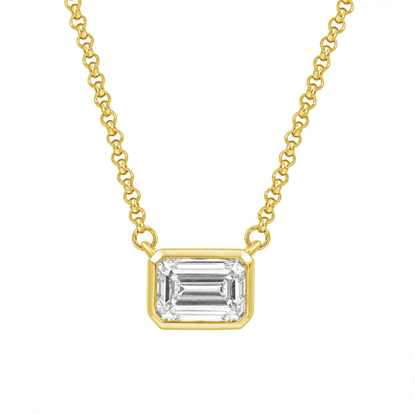 1.00 Carat T.W. Lab Grown Diamond Pendant (8R Rope chain) (Assorted colors)
