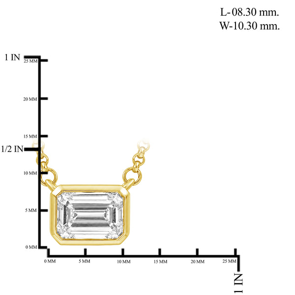 2.00 Carat T.W. Lab Grown Diamond Pendant (8R Rope chain) (Assorted colors)