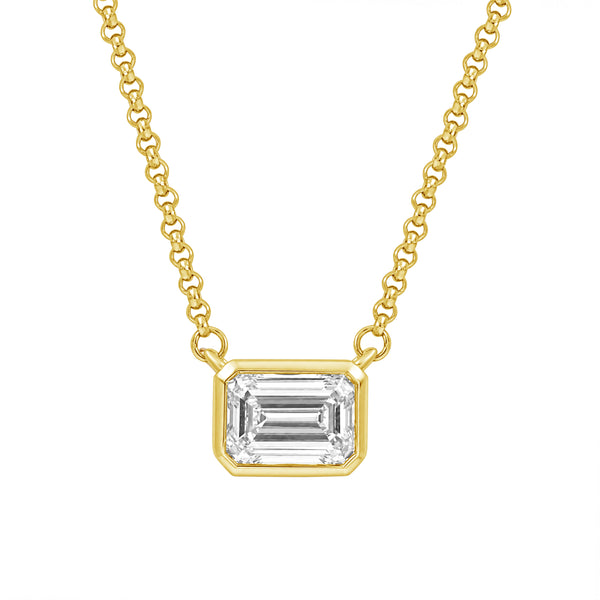 2.00 Carat T.W. Lab Grown Diamond Pendant (8R Rope chain) (Assorted colors)