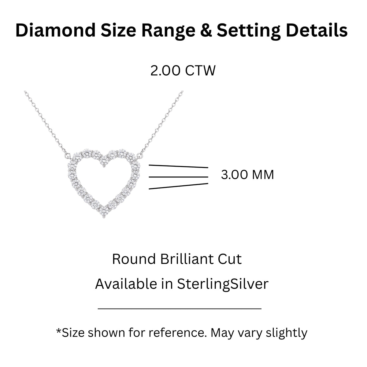 2 ct. T.W. Lab-Grown Diamond Round Heart Pendant Necklace in Sterling Silver or 14K Gold over Silver