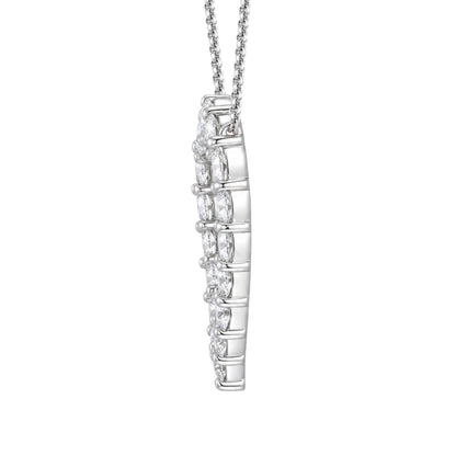 3 ct. T.W. Lab-Grown Diamond Round Heart Pendant Necklace in Sterling Silver or 14K Gold over Silver