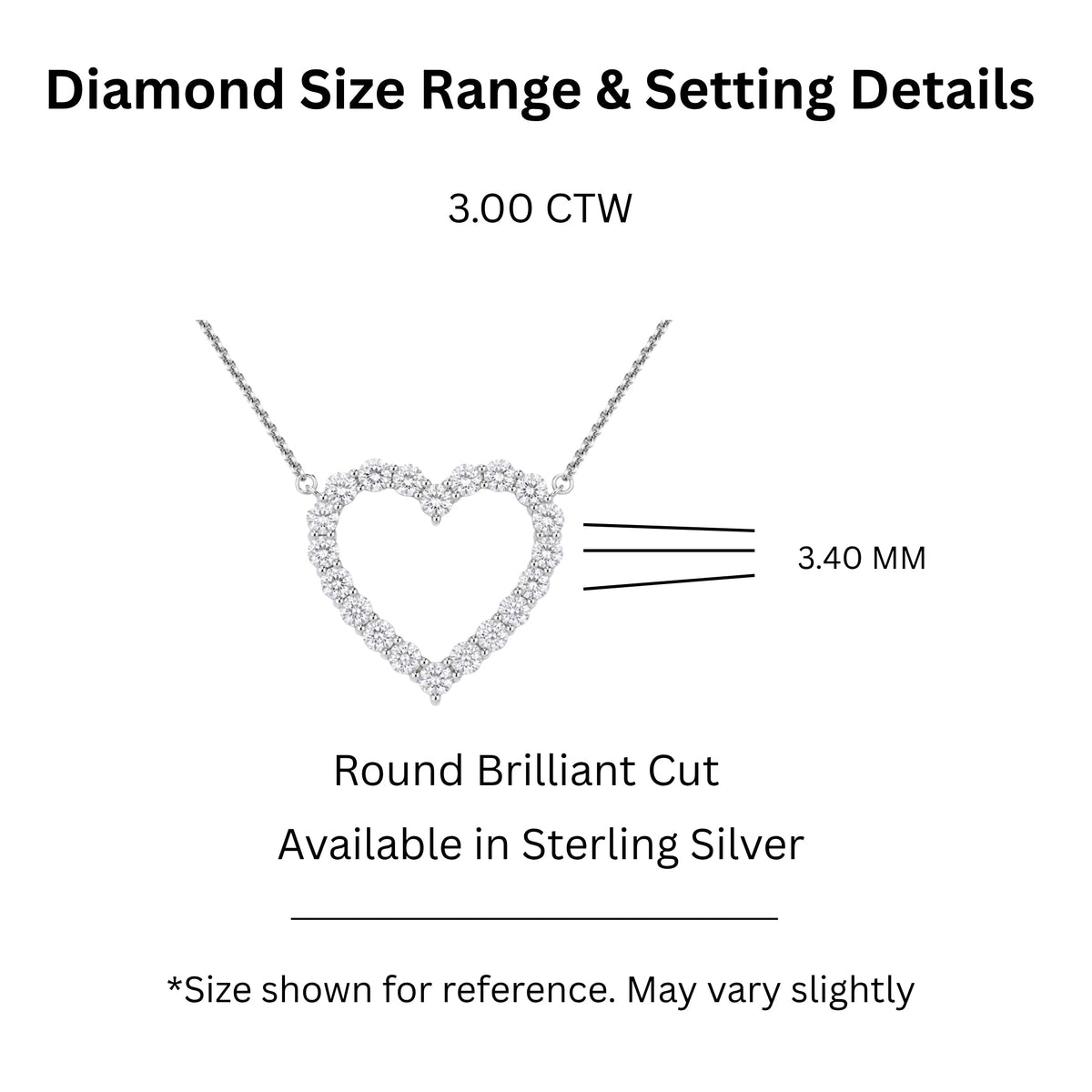 3 ct. T.W. Lab-Grown Diamond Round Heart Pendant Necklace in Sterling Silver or 14K Gold over Silver