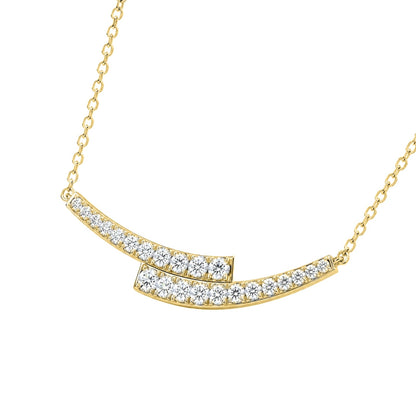2 ct. T.W. Lab-Grown Diamond Round Smile Necklace in Sterling Silver or 14K Gold over Silver