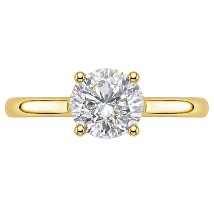 Lab-Grown Diamond Solitaire Engagement Ring in 14K White Gold or 14K Yellow Gold