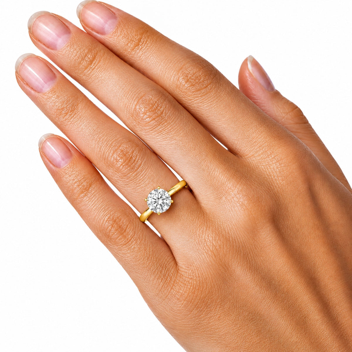 Lab-Grown Diamond Solitaire Engagement Ring in 14K White Gold or 14K Yellow Gold