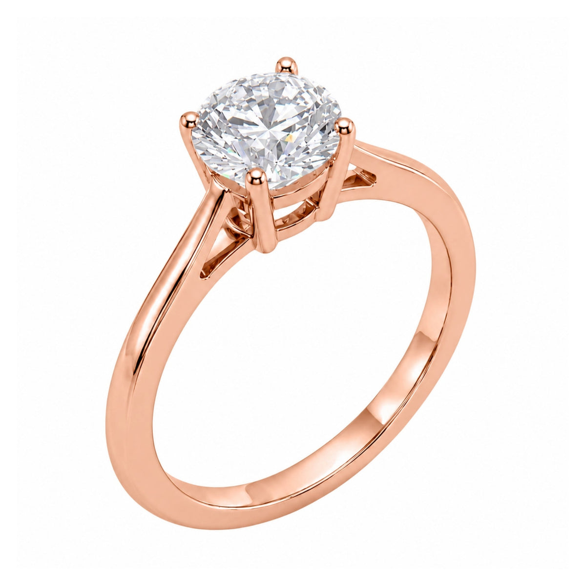 Lab-Grown Diamond Solitaire Engagement Ring in 14K White Gold or 14K Yellow Gold
