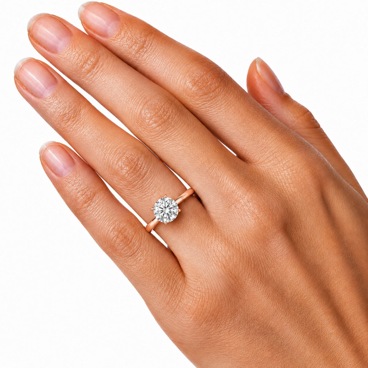 Lab-Grown Diamond Solitaire Engagement Ring in 14K White Gold or 14K Yellow Gold