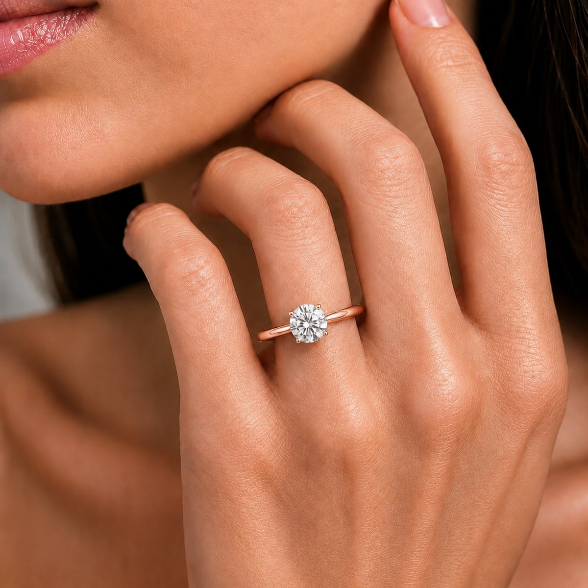 Lab-Grown Diamond Solitaire Engagement Ring in 14K White Gold or 14K Yellow Gold