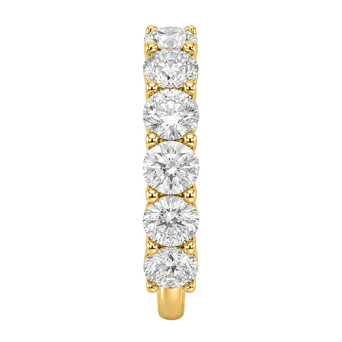 Lab-Grown Diamond Round Seven-Stone Wedding Ring in 14K White Gold or 14K Yellow Gold
