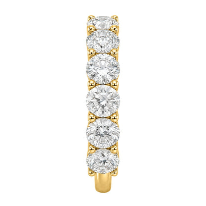Lab-Grown Diamond Round Seven-Stone Wedding Ring in 14K White Gold or 14K Yellow Gold