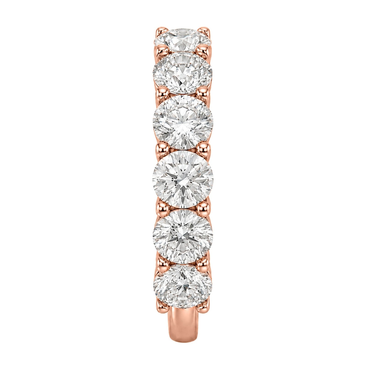 Lab-Grown Diamond Round Seven-Stone Wedding Ring in 14K White Gold or 14K Yellow Gold