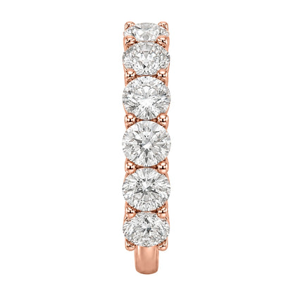 Lab-Grown Diamond Round Seven-Stone Wedding Ring in 14K White Gold or 14K Yellow Gold