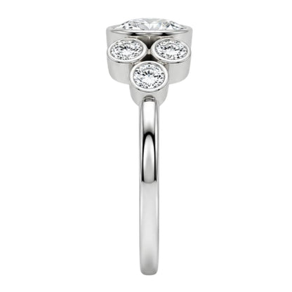 2 ct. T.W. Lab-Grown Diamond Round Seven-Stone Engagement Ring in 14K White Gold or 14K Yellow Gold