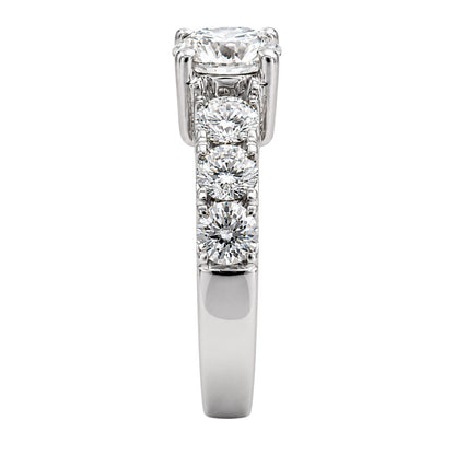 3 ct. T.W. Lab-Grown Diamond Round Engagement Ring in 14K White Gold or 14K Yellow Gold