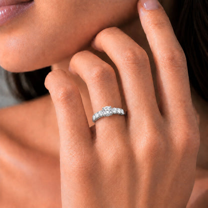 3 ct. T.W. Lab-Grown Diamond Round Engagement Ring in 14K White Gold or 14K Yellow Gold