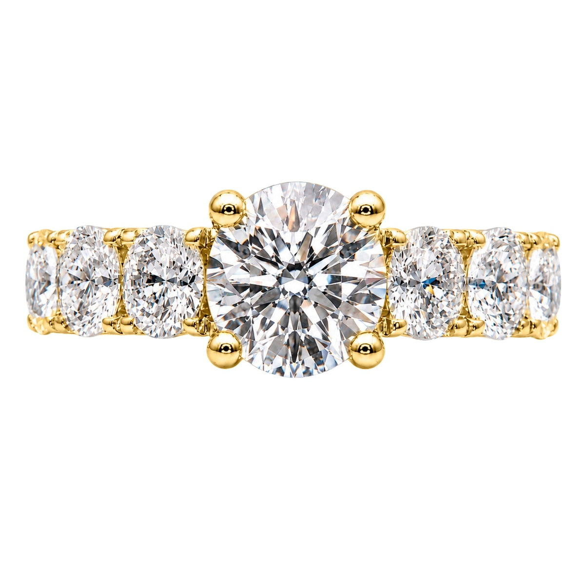 3 ct. T.W. Lab-Grown Diamond Round Engagement Ring in 14K White Gold or 14K Yellow Gold