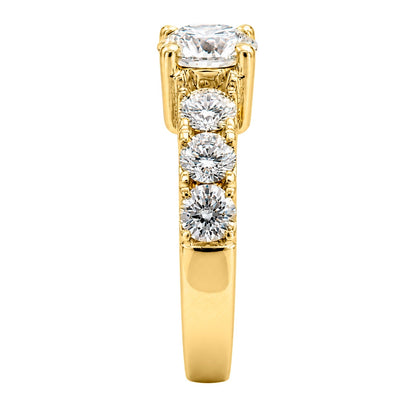 3 ct. T.W. Lab-Grown Diamond Round Engagement Ring in 14K White Gold or 14K Yellow Gold