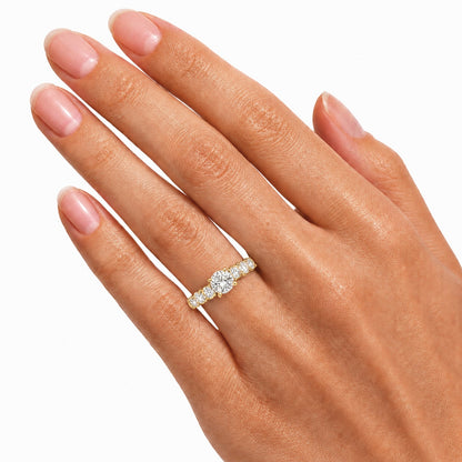 3 ct. T.W. Lab-Grown Diamond Round Engagement Ring in 14K White Gold or 14K Yellow Gold