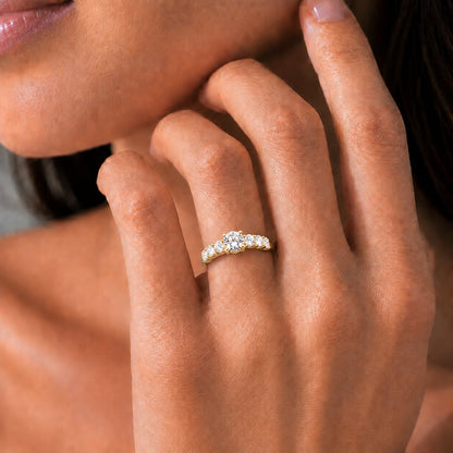 3 ct. T.W. Lab-Grown Diamond Round Engagement Ring in 14K White Gold or 14K Yellow Gold