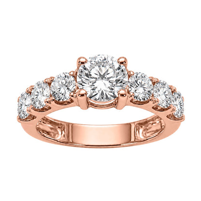 3 ct. T.W. Lab-Grown Diamond Round Engagement Ring in 14K White Gold or 14K Yellow Gold