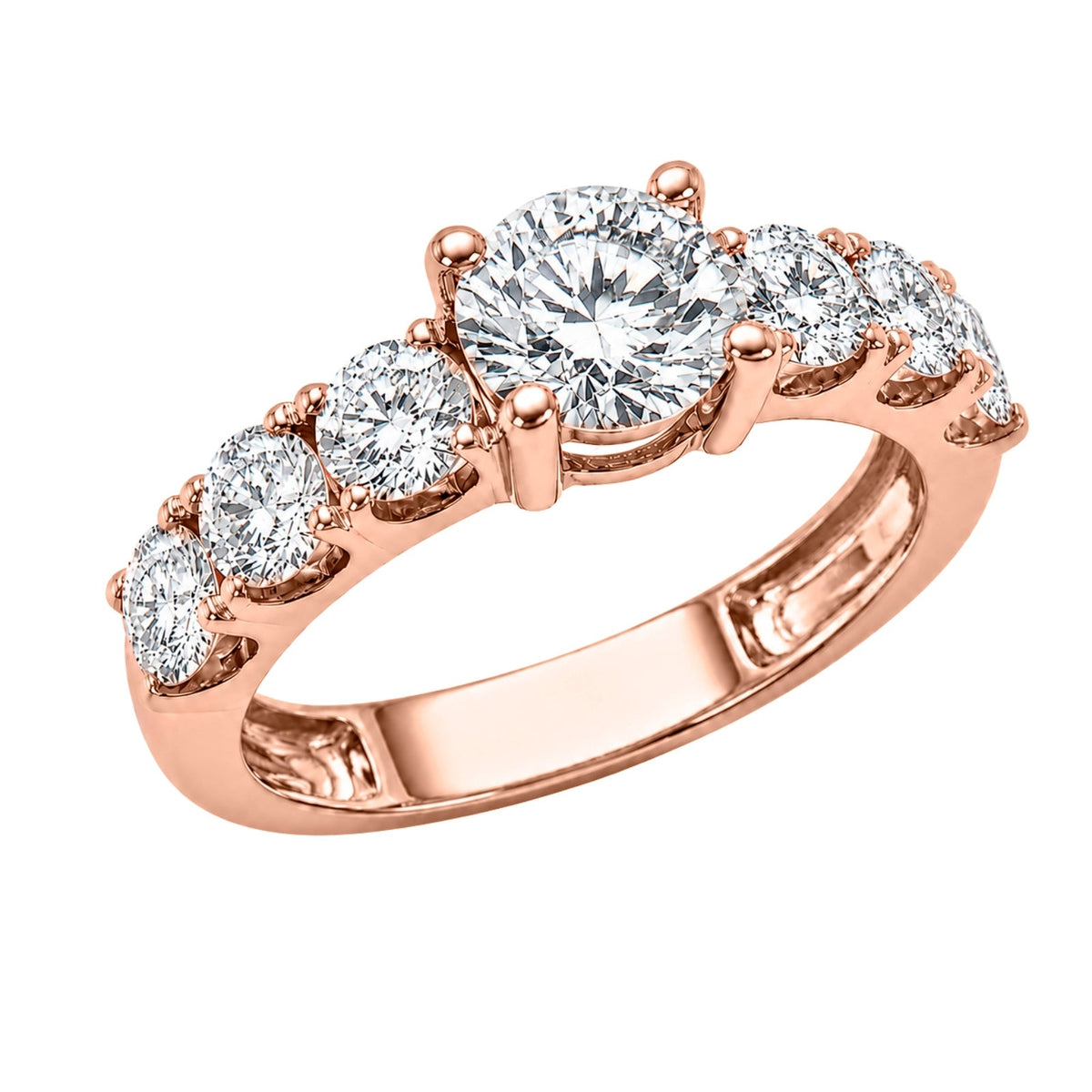 3 ct. T.W. Lab-Grown Diamond Round Engagement Ring in 14K White Gold or 14K Yellow Gold