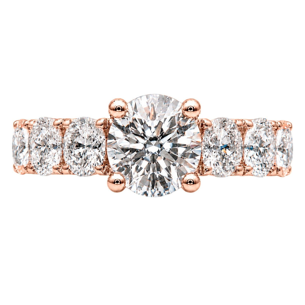 3 ct. T.W. Lab-Grown Diamond Round Engagement Ring in 14K White Gold or 14K Yellow Gold