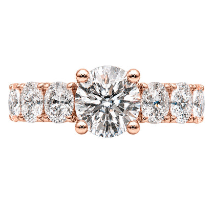 3 ct. T.W. Lab-Grown Diamond Round Engagement Ring in 14K White Gold or 14K Yellow Gold