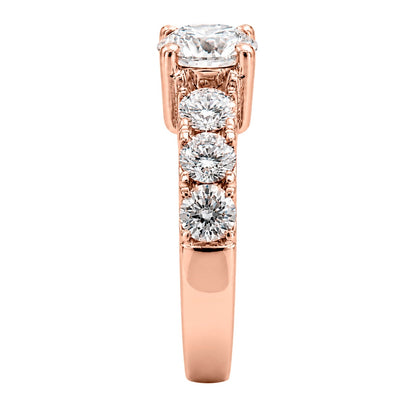 3 ct. T.W. Lab-Grown Diamond Round Engagement Ring in 14K White Gold or 14K Yellow Gold