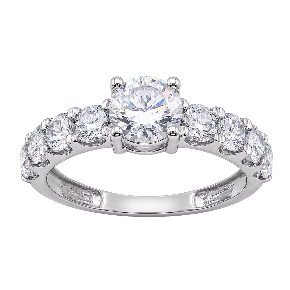 2 ct. T.W. Lab-Grown Diamond Round Engagement Ring in 14K White Gold or 14K Yellow Gold