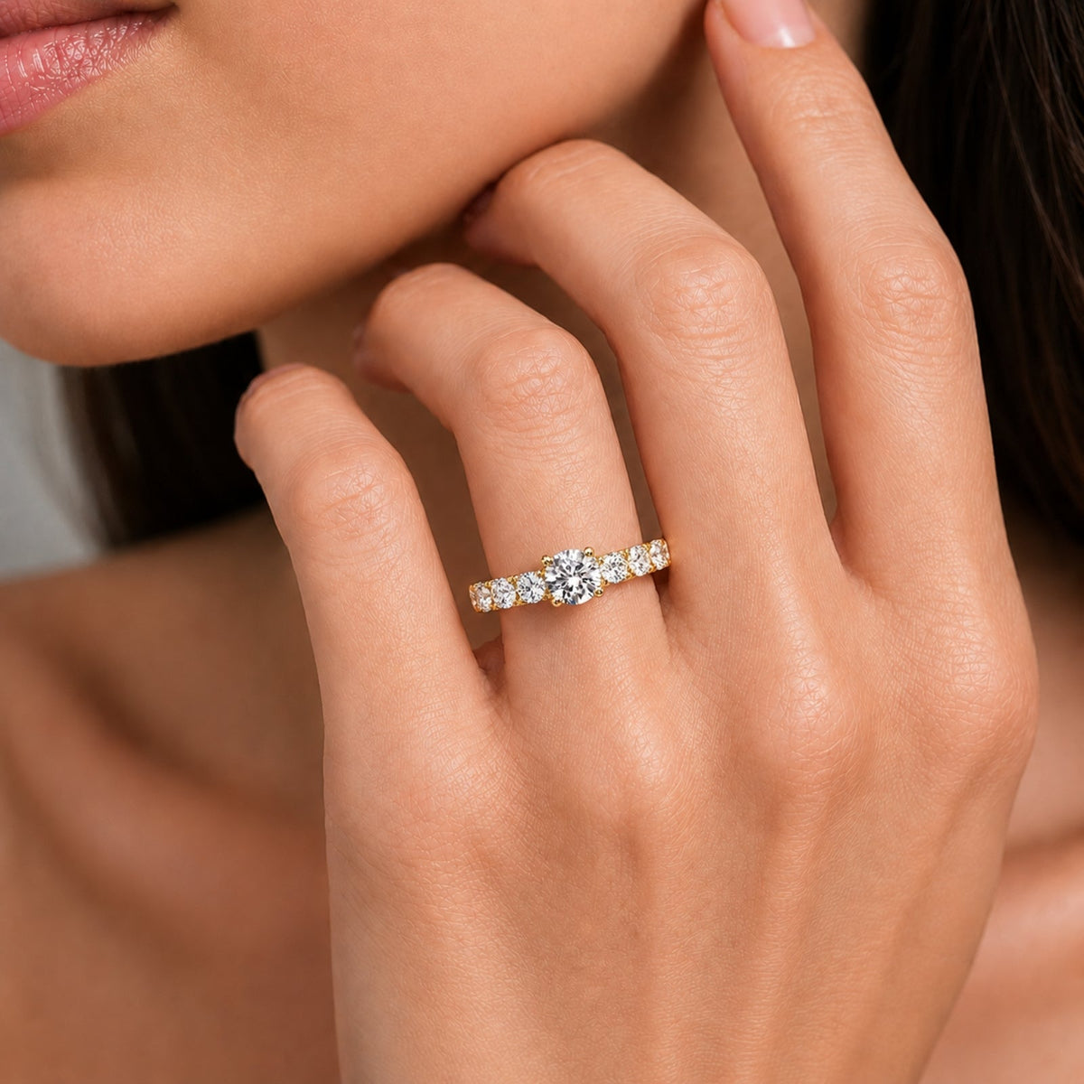 2 ct. T.W. Lab-Grown Diamond Round Engagement Ring in 14K White Gold or 14K Yellow Gold
