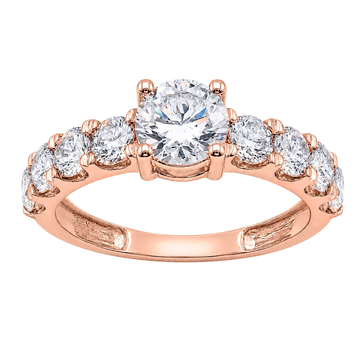 2 ct. T.W. Lab-Grown Diamond Round Engagement Ring in 14K White Gold or 14K Yellow Gold