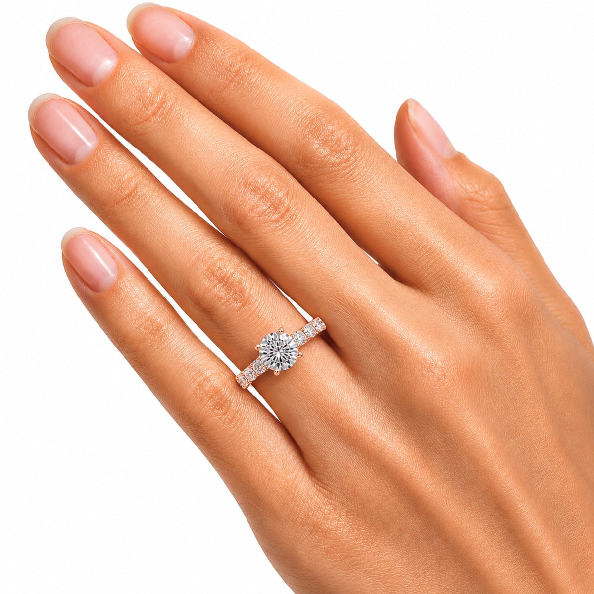 2 ct. T.W. Lab-Grown Diamond Round Engagement Ring in 14K White Gold or 14K Yellow Gold