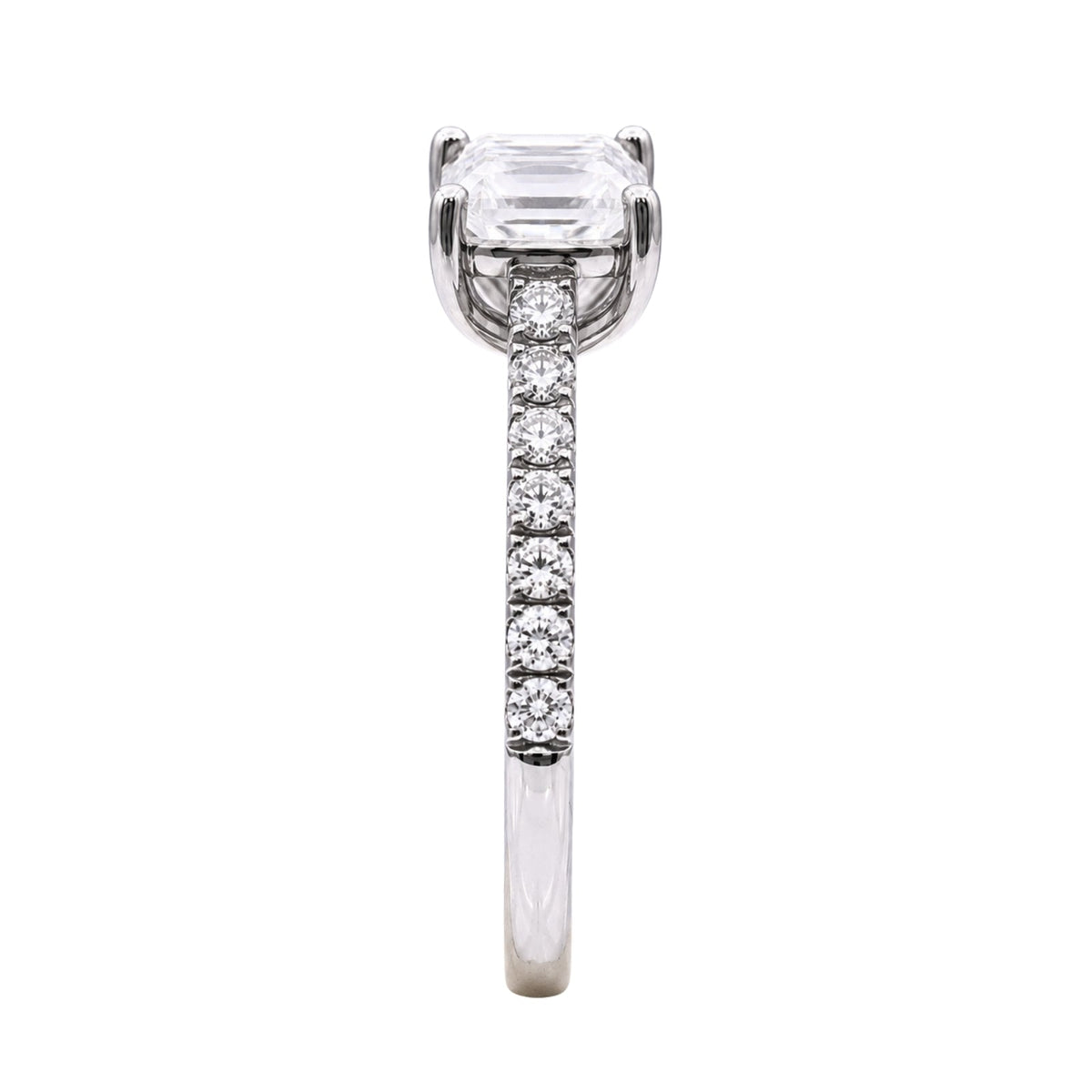 Lab-Grown Diamond Princess Solitaire Wedding Ring in 14K White Gold or 14K Yellow Gold