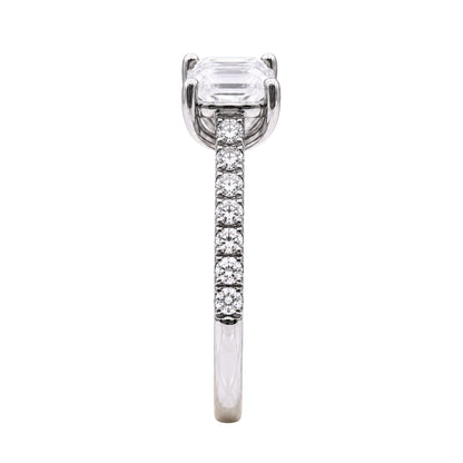 Lab-Grown Diamond Princess Solitaire Wedding Ring in 14K White Gold or 14K Yellow Gold