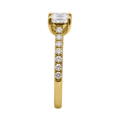 Lab-Grown Diamond Princess Solitaire Wedding Ring in 14K White Gold or 14K Yellow Gold