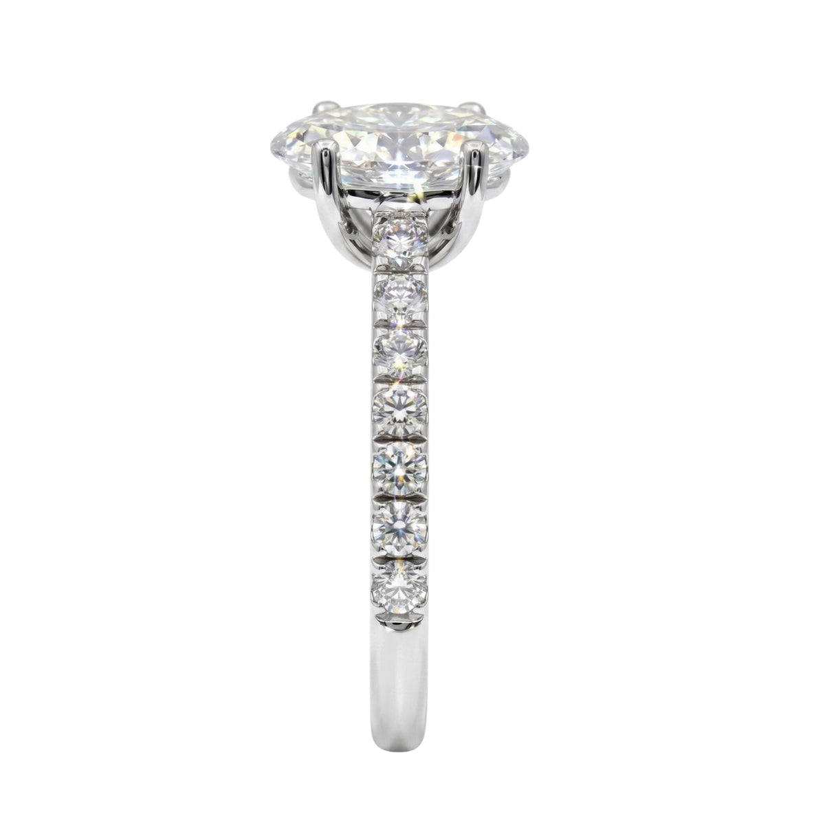 Lab-Grown Diamond Oval Solitaire Wedding Ring in 14K White Gold or 14K Yellow Gold