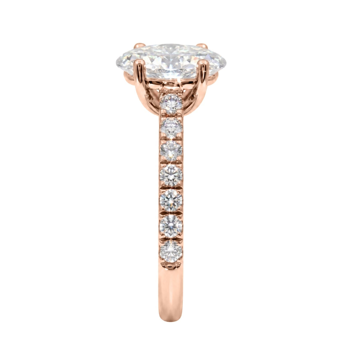 Lab-Grown Diamond Oval Solitaire Wedding Ring in 14K White Gold or 14K Yellow Gold