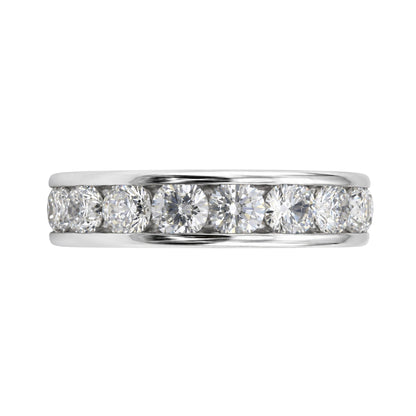 Lab-Grown Diamond Round Eleven-Stone Engagement Ring in 14K White Gold or 14K Yellow Gold
