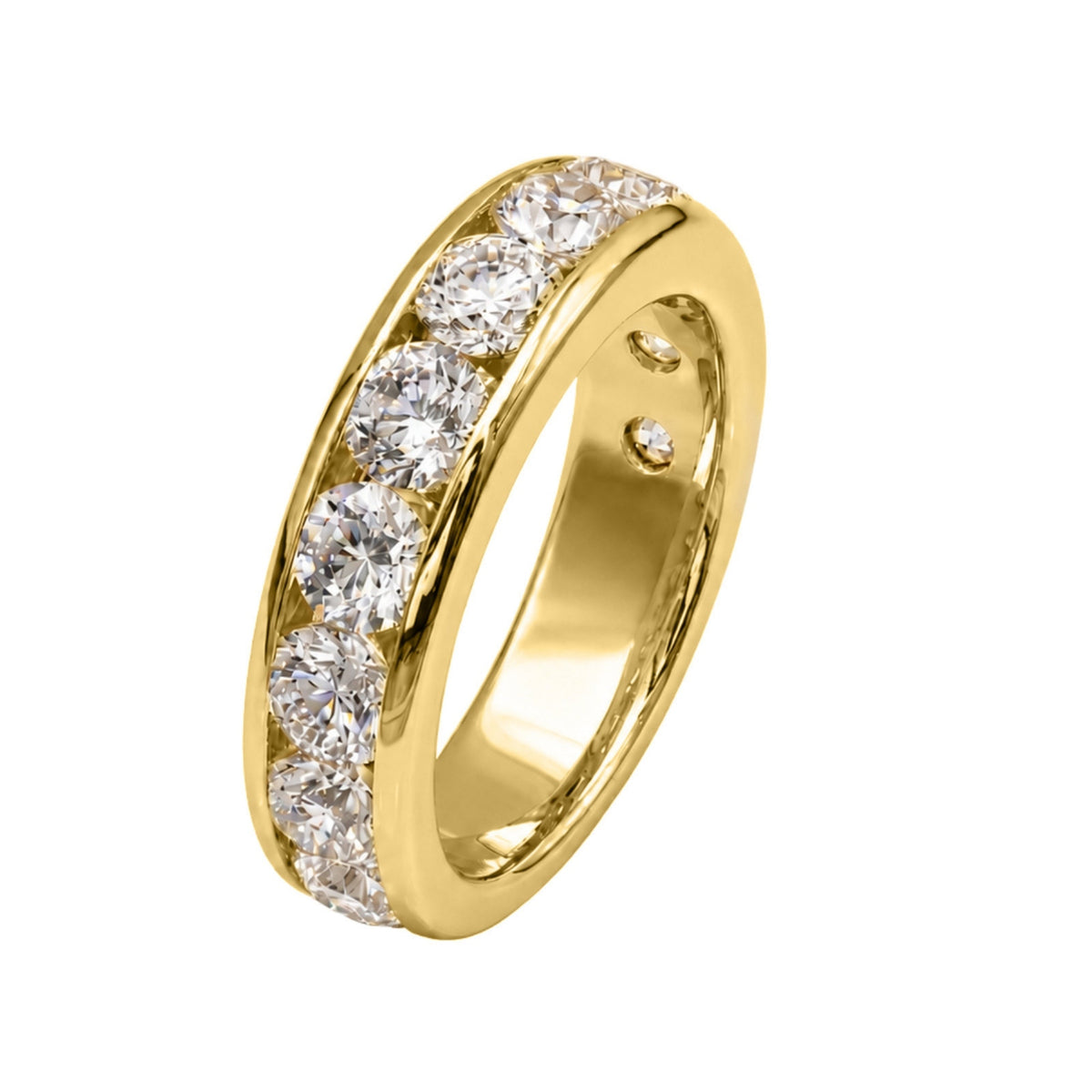 Lab-Grown Diamond Round Eleven-Stone Engagement Ring in 14K White Gold or 14K Yellow Gold