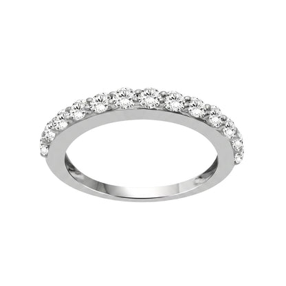 Lab-Grown Diamond Round Band Wedding Ring in 14K White Gold or 14K Yellow Gold