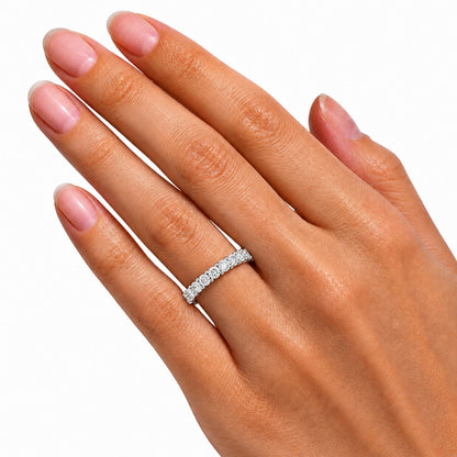 Lab-Grown Diamond Round Band Wedding Ring in 14K White Gold or 14K Yellow Gold