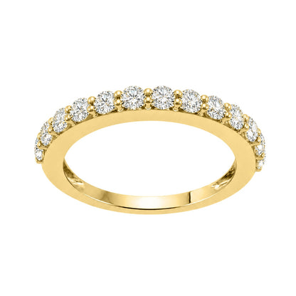 Lab-Grown Diamond Round Band Wedding Ring in 14K White Gold or 14K Yellow Gold