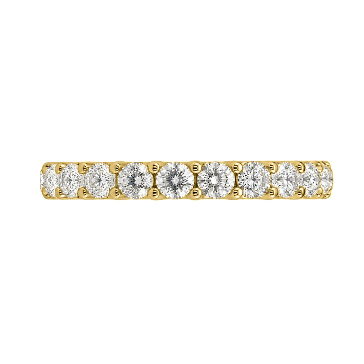 Lab-Grown Diamond Round Band Wedding Ring in 14K White Gold or 14K Yellow Gold