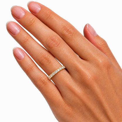 Lab-Grown Diamond Round Band Wedding Ring in 14K White Gold or 14K Yellow Gold