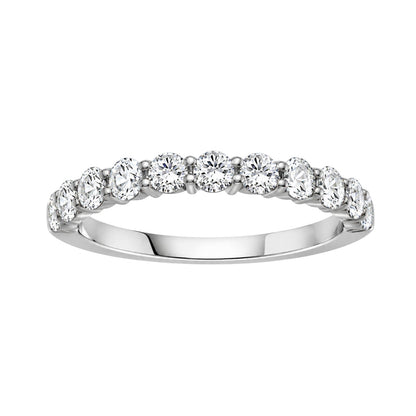 Lab-Grown Diamond Round Eleven-Stone Wedding Ring in 14K White Gold or 14K Yellow Gold