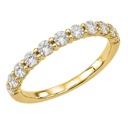 Lab-Grown Diamond Round Eleven-Stone Wedding Ring in 14K White Gold or 14K Yellow Gold