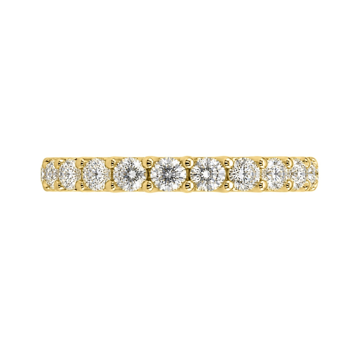 Lab-Grown Diamond Round Eleven-Stone Wedding Ring in 14K White Gold or 14K Yellow Gold