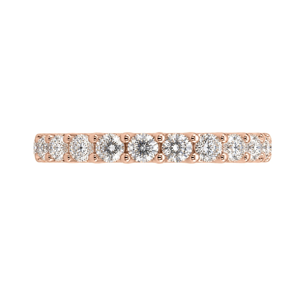 Lab-Grown Diamond Round Eleven-Stone Wedding Ring in 14K White Gold or 14K Yellow Gold